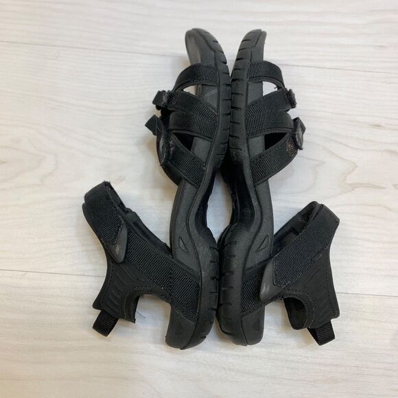 Teva Tirra Black/Black Strappy Sandal Women's Size 8 - Picture 4 of 10